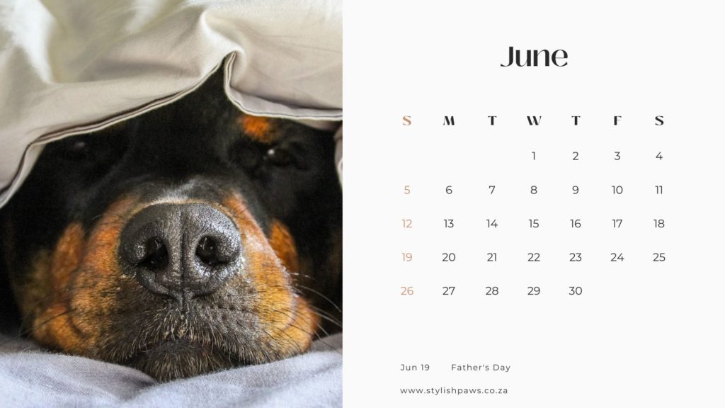 free June digital calendar