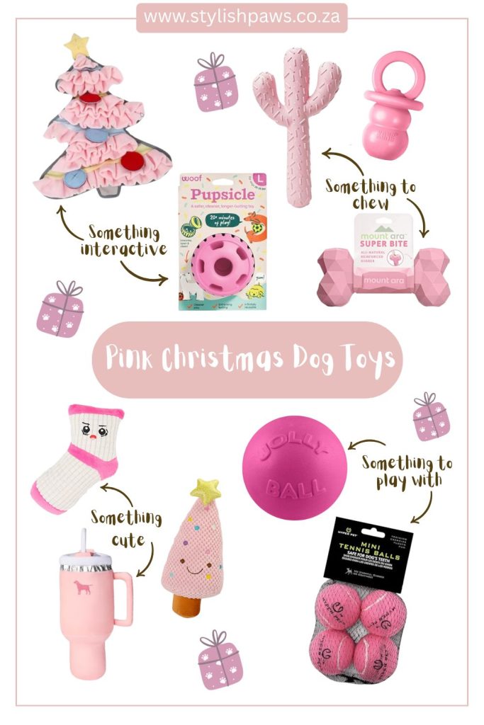Pink Christmas Dog Toys